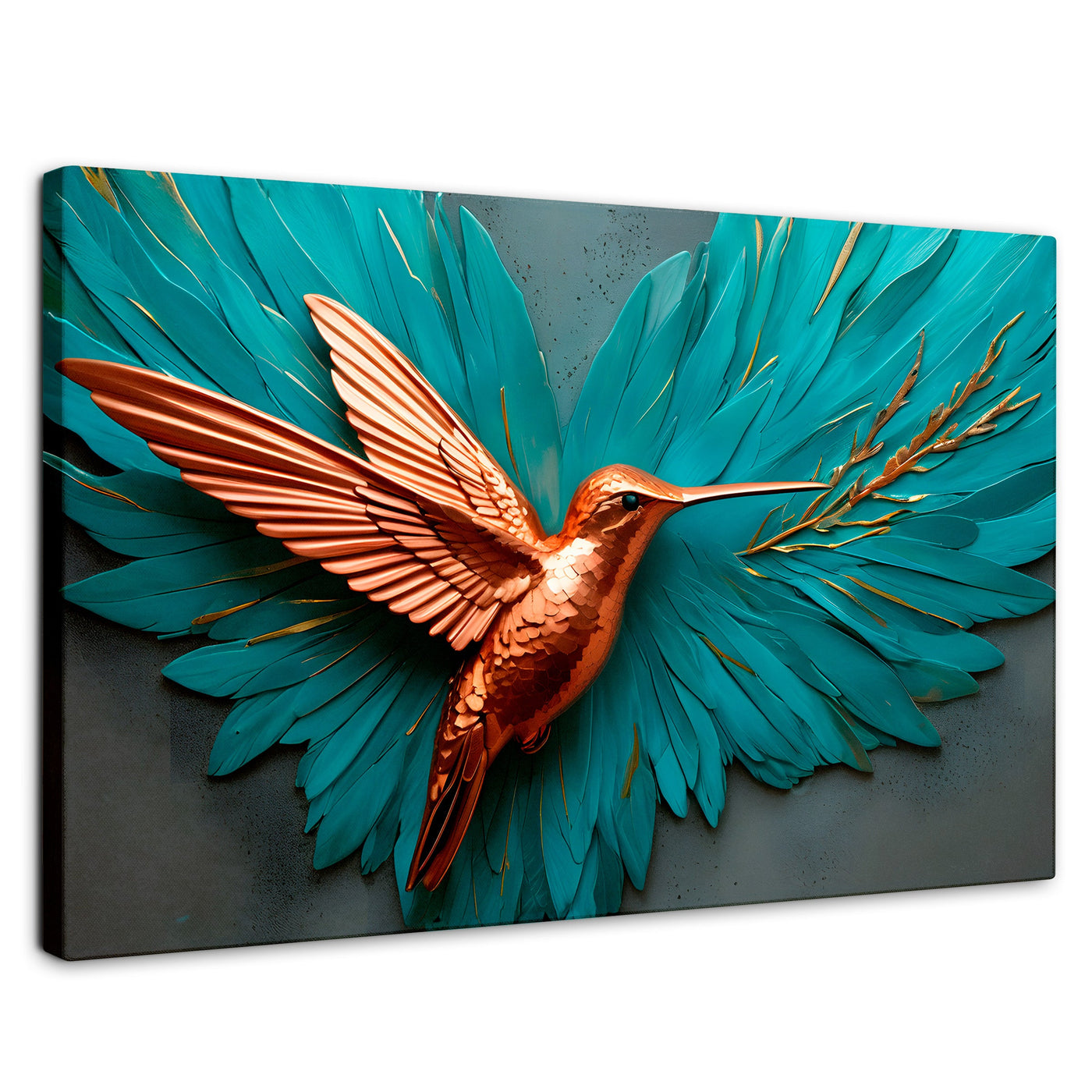 Cuadros Decorativos Canvas Revolution | Colibri Celeste | Rectangular | Portada | Marco SinMarco