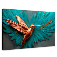 Cuadros Decorativos Canvas Revolution | Colibri Celeste | Rectangular | Portada | Marco SinMarco