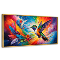 Cuadros Decorativos Canvas Revolution | Colibri Celestial | Panoramico | Portada | Marco Madera