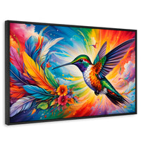 Cuadros Decorativos Canvas Revolution | Colibri Celestial | Rectangular | Portada | Marco Negro