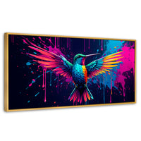 Cuadros Decorativos Canvas Revolution | Colibri Cromatico | Panoramico | Portada | Marco Madera