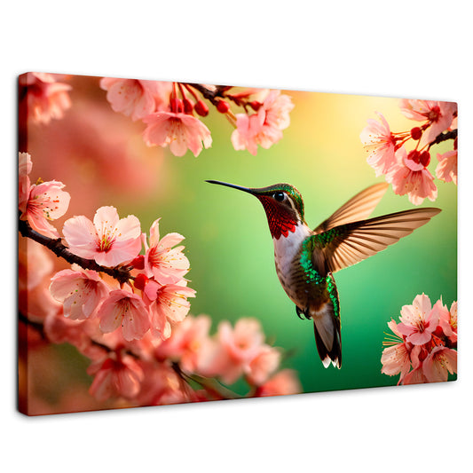 Cuadros Decorativos Canvas Revolution | Colibri Danza Flor | Rectangular | Portada | Marco SinMarco
