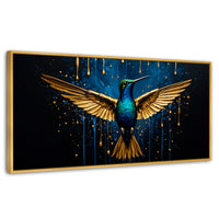 Cuadros Decorativos Canvas Revolution | Colibri Destellos | Panoramico | Portada | Marco Madera