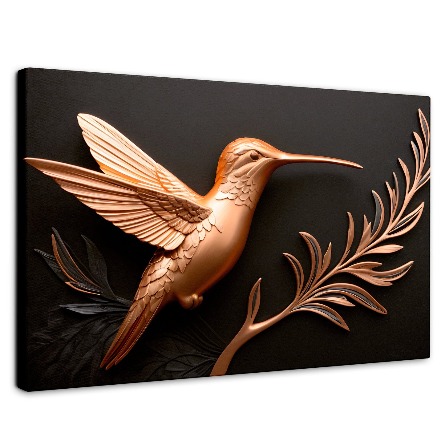Cuadros Decorativos Canvas Revolution | Colibri Dorado | Rectangular | Portada | Marco SinMarco