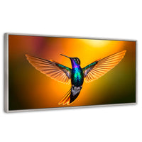 Cuadros Decorativos Canvas Revolution | Colibri Encantado | Panoramico | Portada | Marco Blanco