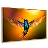 Cuadros Decorativos Canvas Revolution | Colibri Encantado | Rectangular | Portada | Marco Madera