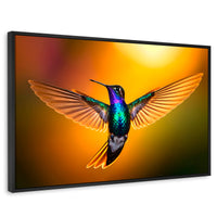 Cuadros Decorativos Canvas Revolution | Colibri Encantado | Rectangular | Portada | Marco Negro