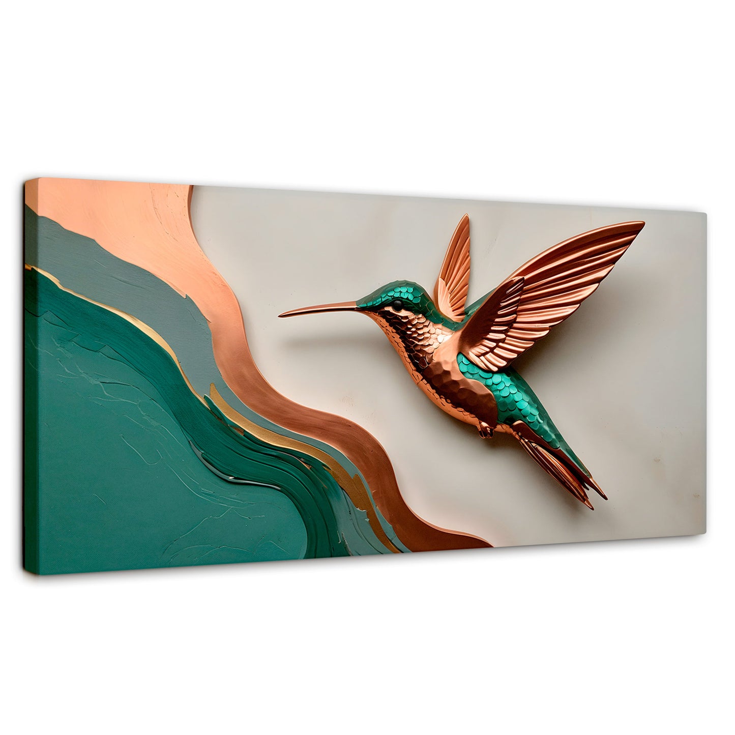 Cuadros Decorativos Canvas Revolution | Colibri Esmeralda | Panoramico | Portada | Marco SinMarco