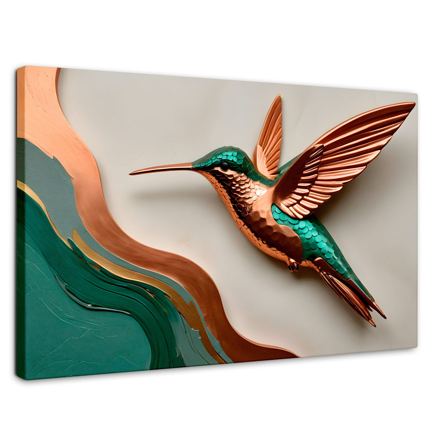 Cuadros Decorativos Canvas Revolution | Colibri Esmeralda | Rectangular | Portada | Marco SinMarco