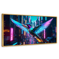 Cuadros Decorativos Canvas Revolution | Colibri Estelar | Panoramico | Portada | Marco Madera