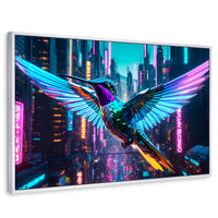 Cuadros Decorativos Canvas Revolution | Colibri Estelar | Rectangular | Portada | Marco Blanco