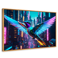 Cuadros Decorativos Canvas Revolution | Colibri Estelar | Rectangular | Portada | Marco Madera