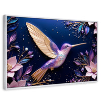 Cuadros Decorativos Canvas Revolution | Colibri Eterno | Rectangular | Portada | Marco Blanco