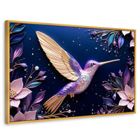 Cuadros Decorativos Canvas Revolution | Colibri Eterno | Rectangular | Portada | Marco Dorado