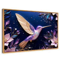 Cuadros Decorativos Canvas Revolution | Colibri Eterno | Rectangular | Portada | Marco Madera