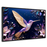 Cuadros Decorativos Canvas Revolution | Colibri Eterno | Rectangular | Portada | Marco Negro