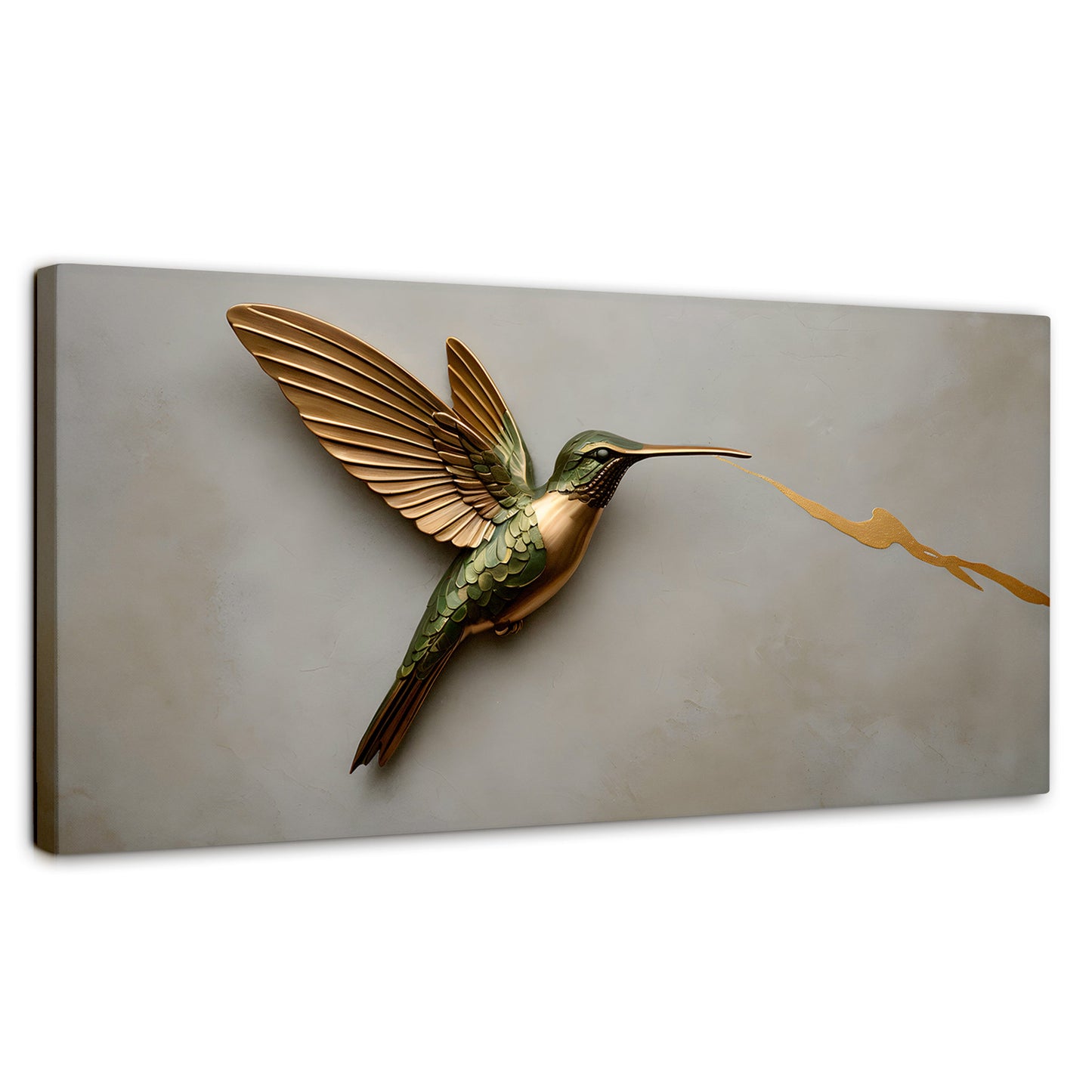 Cuadros Decorativos Canvas Revolution | Colibri Fuerza Luz | Panoramico | Portada | Marco SinMarco