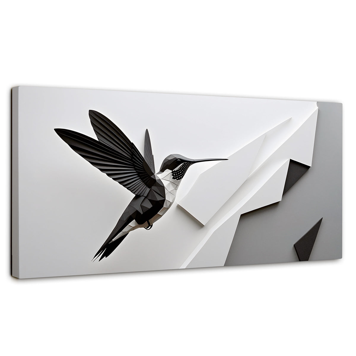 Cuadros Decorativos Canvas Revolution | Colibri Geometrico | Panoramico | Portada | Marco SinMarco