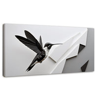 Cuadros Decorativos Canvas Revolution | Colibri Geometrico | Panoramico | Portada | Marco SinMarco
