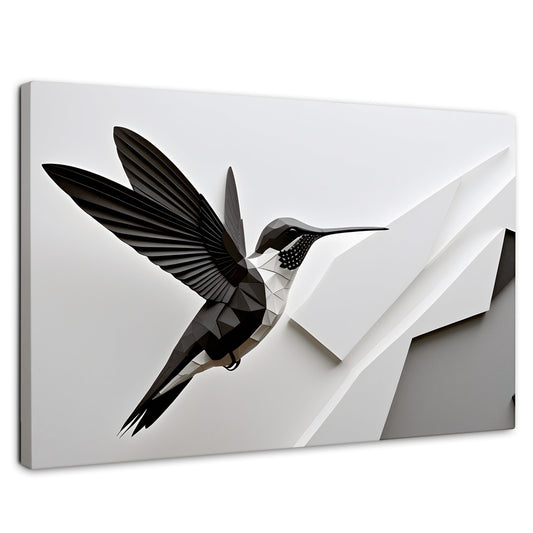 Cuadros Decorativos Canvas Revolution | Colibri Geometrico | Rectangular | Portada | Marco SinMarco