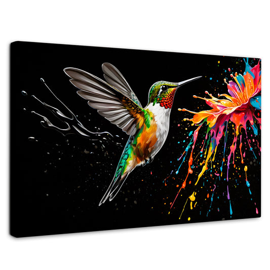 Cuadros Decorativos Canvas Revolution | Colibri Luminoso | Rectangular | Portada | Marco SinMarco
