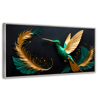 Cuadros Decorativos Canvas Revolution | Colibri Magico | Panoramico | Portada | Marco Blanco