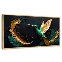 Cuadros Decorativos Canvas Revolution | Colibri Magico | Panoramico | Portada | Marco Madera