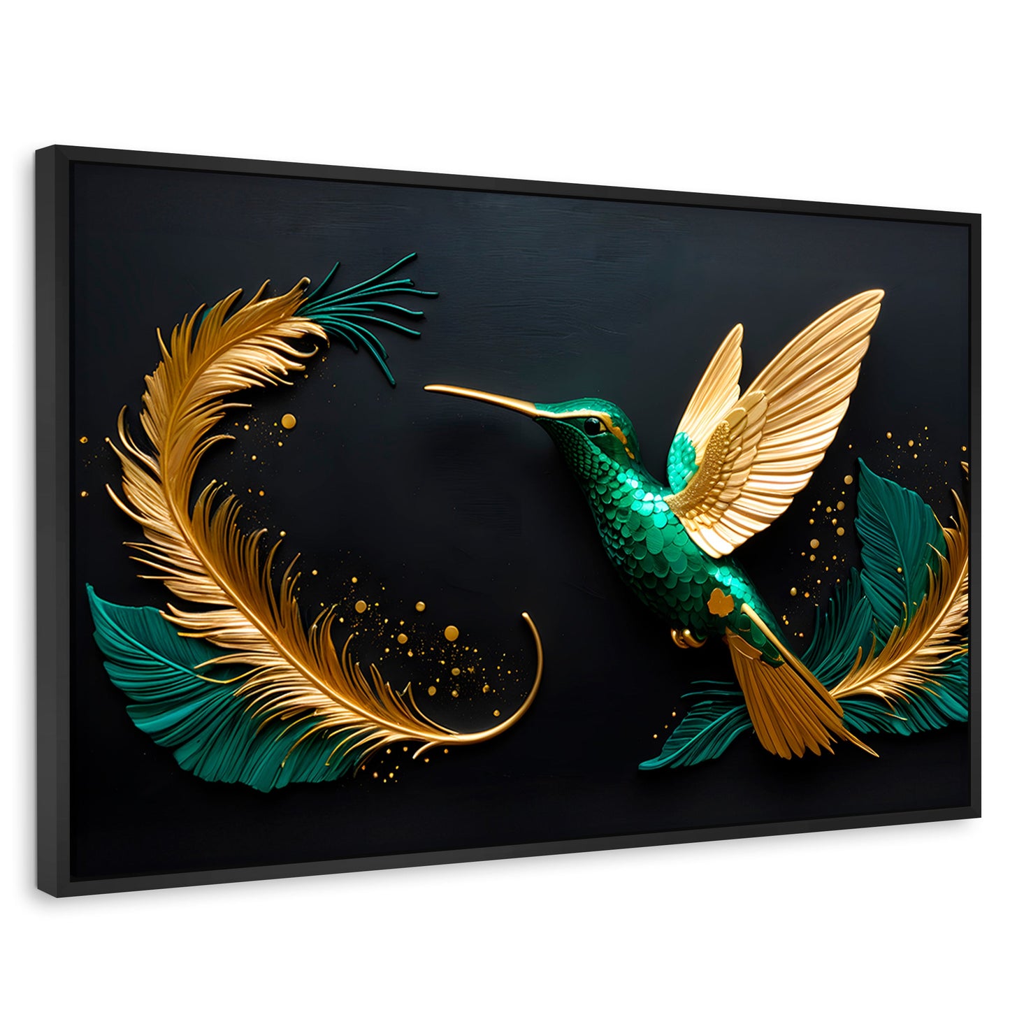 Cuadros Decorativos Canvas Revolution | Colibri Magico | Rectangular | Portada | Marco Negro