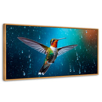 Cuadros Decorativos Canvas Revolution | Colibri Mistico | Panoramico | Portada | Marco Negro