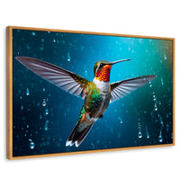 Cuadros Decorativos Canvas Revolution | Colibri Mistico | Rectangular | Portada | Marco Madera