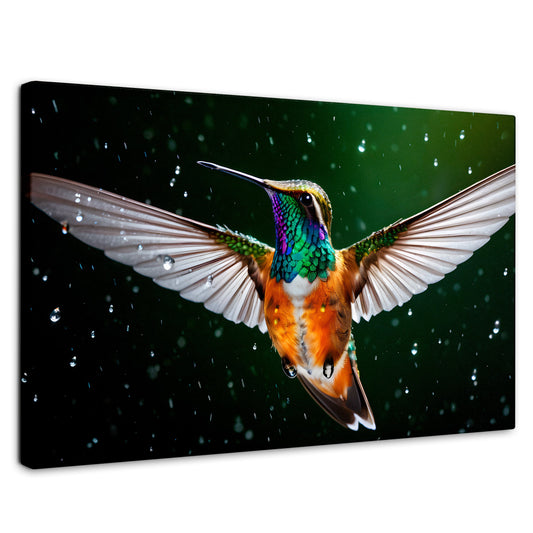 Cuadros Decorativos Canvas Revolution | Colibri Nocturno | Rectangular | Portada | Marco SinMarco