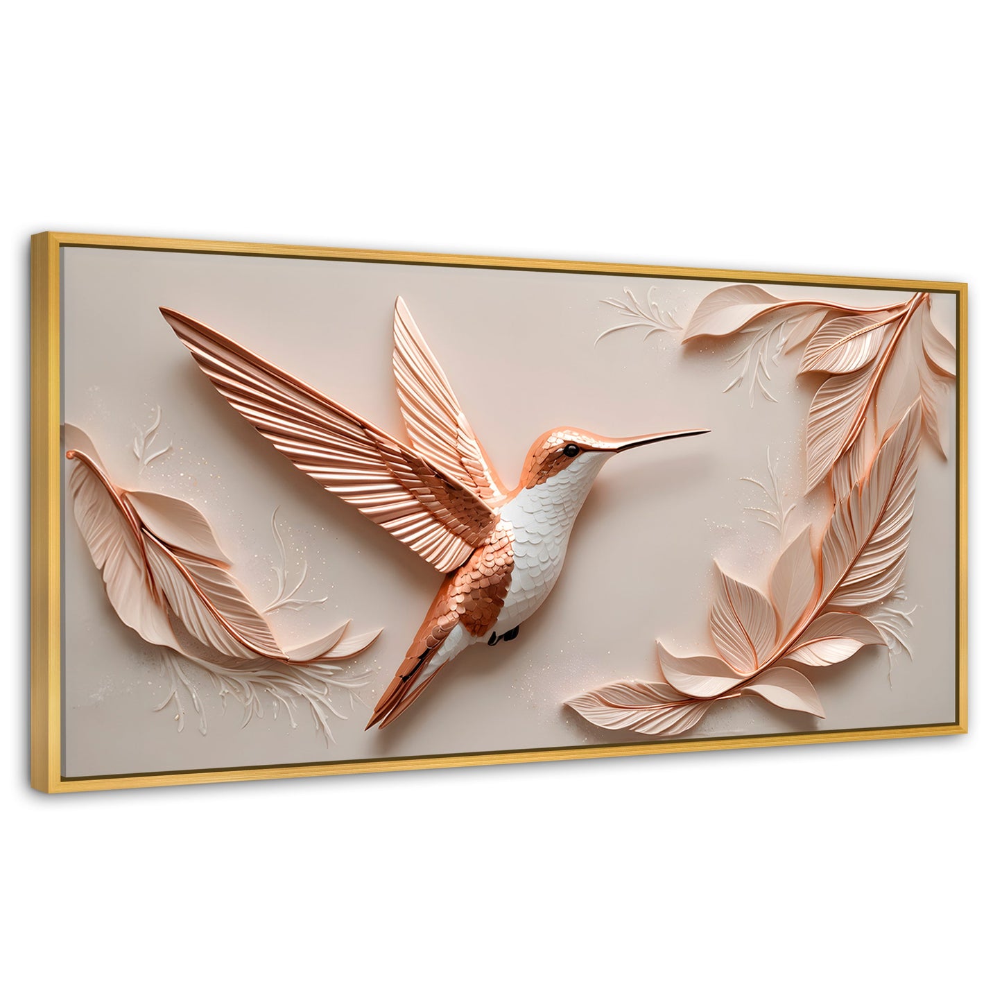 Cuadros Decorativos Canvas Revolution | Colibri Reluciente | Panoramico | Portada | Marco Madera