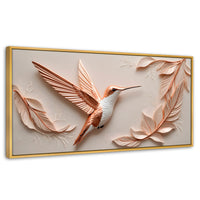 Cuadros Decorativos Canvas Revolution | Colibri Reluciente | Panoramico | Portada | Marco Madera