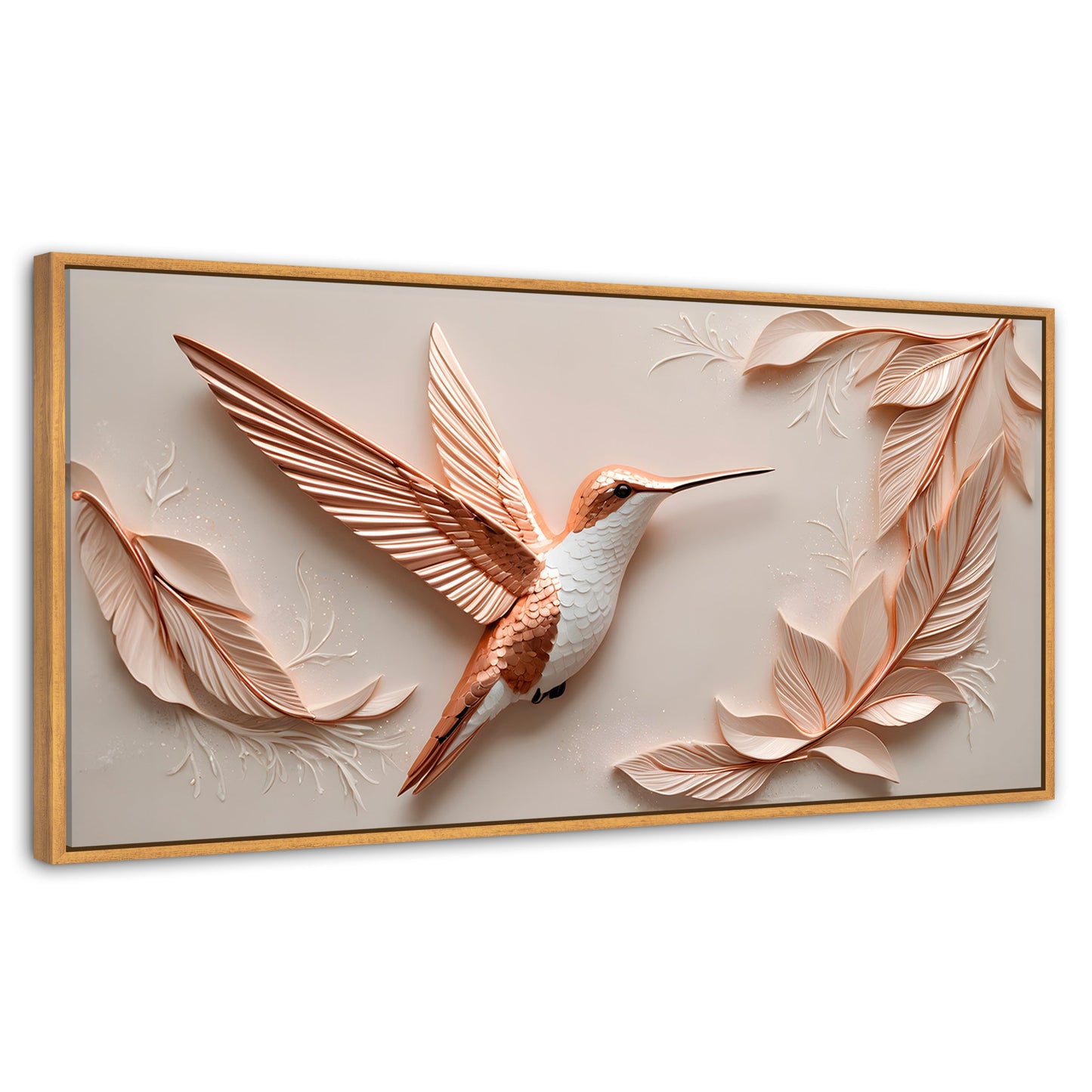 Cuadros Decorativos Canvas Revolution | Colibri Reluciente | Panoramico | Portada | Marco Negro