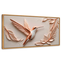 Cuadros Decorativos Canvas Revolution | Colibri Reluciente | Panoramico | Portada | Marco Negro