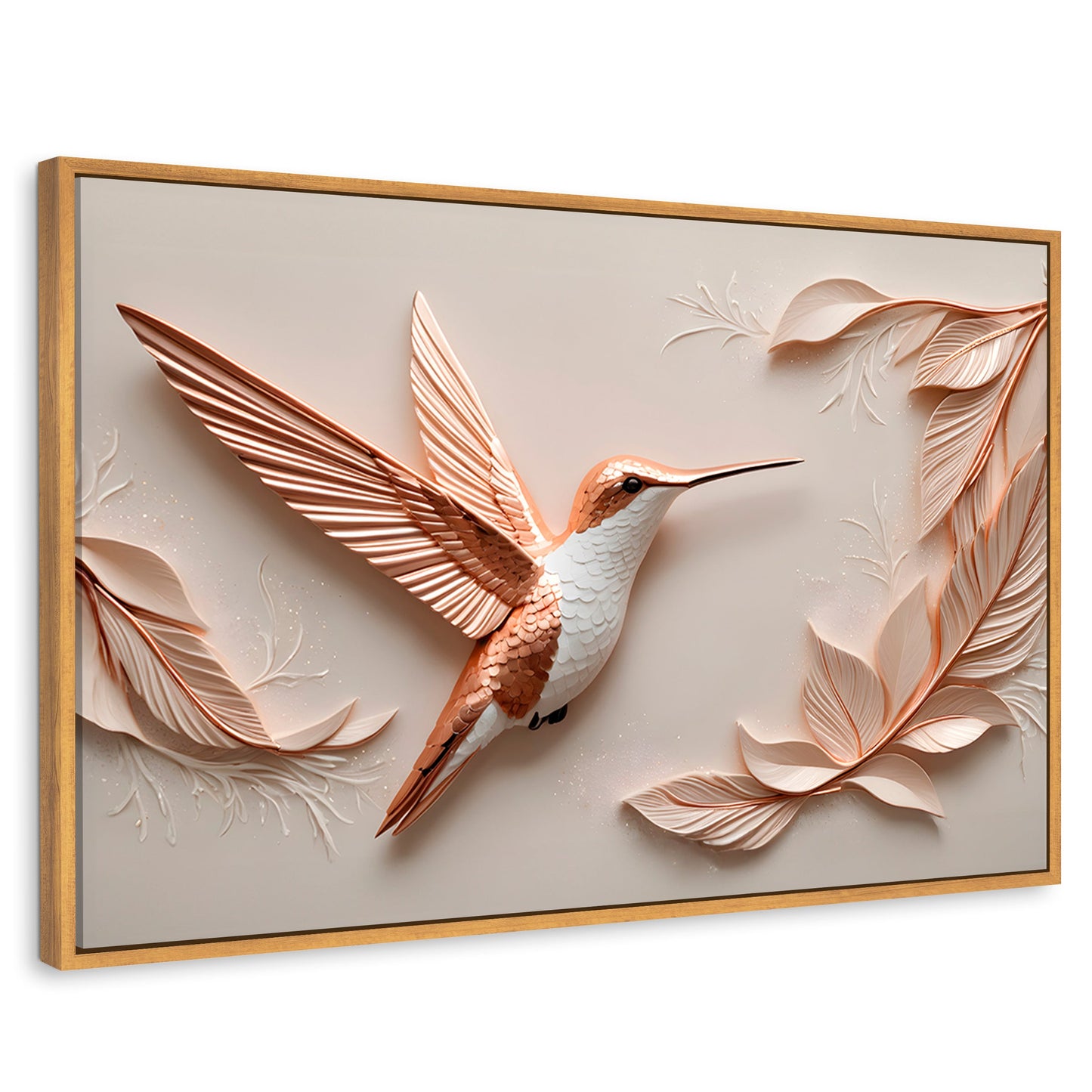 Cuadros Decorativos Canvas Revolution | Colibri Reluciente | Rectangular | Portada | Marco Madera