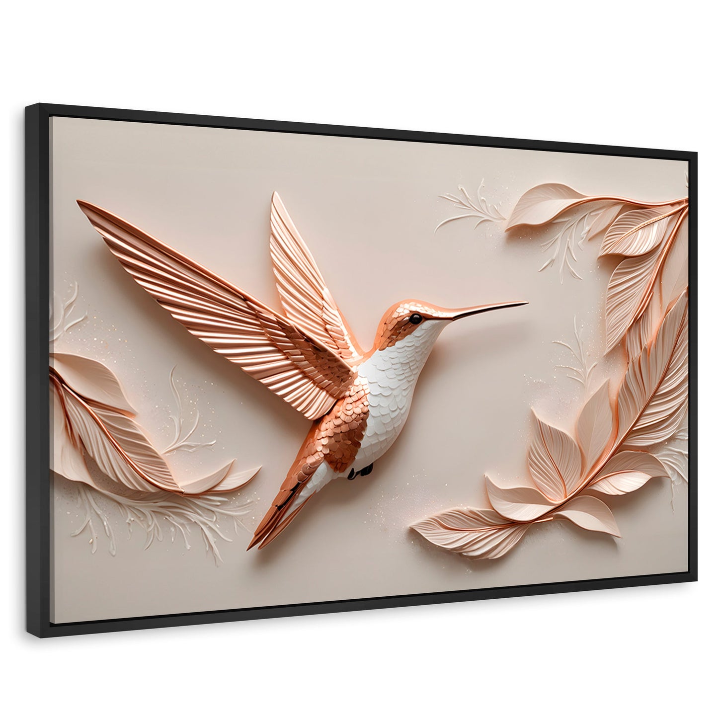 Cuadros Decorativos Canvas Revolution | Colibri Reluciente | Rectangular | Portada | Marco Negro