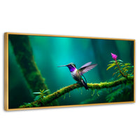 Cuadros Decorativos Canvas Revolution | Colibri Selvatico | Panoramico | Portada | Marco Madera
