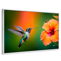 Cuadros Decorativos Canvas Revolution | Colibri Simpleza | Rectangular | Portada | Marco Blanco