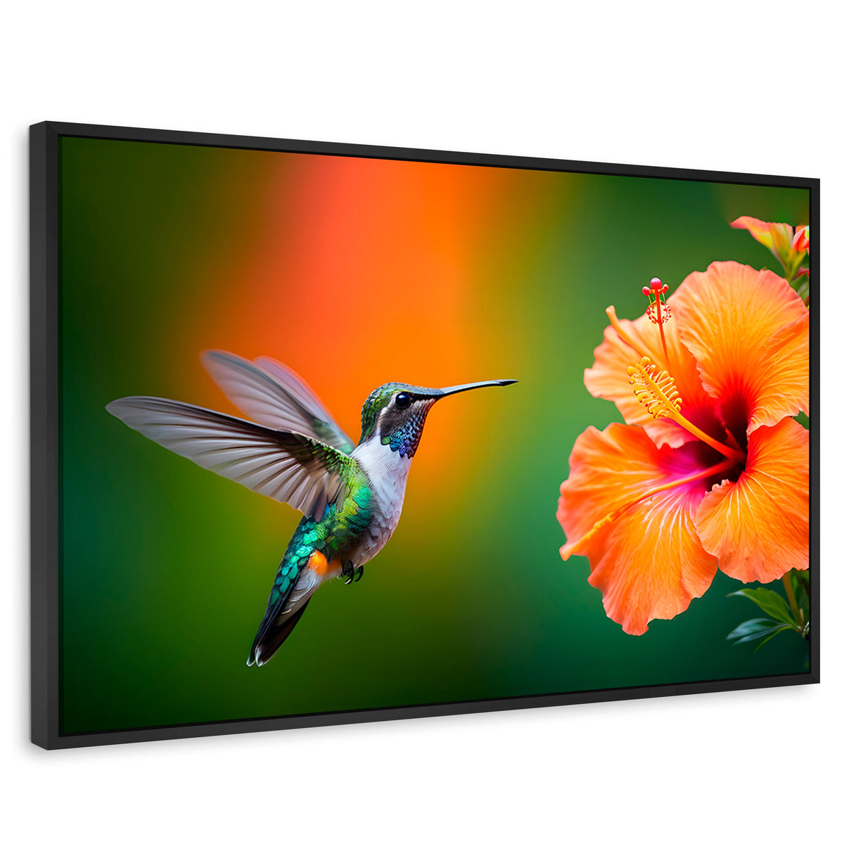 Cuadros Decorativos Canvas Revolution | Colibri Simpleza | Rectangular | Portada | Marco Negro