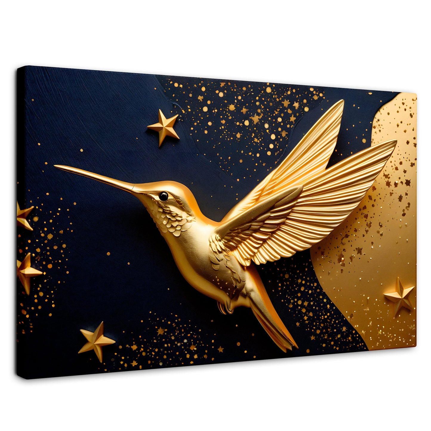 Cuadros Decorativos Canvas Revolution | Colibri Sol Dorado | Rectangular | Portada | Marco SinMarco