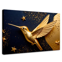 Cuadros Decorativos Canvas Revolution | Colibri Sol Dorado | Rectangular | Portada | Marco SinMarco