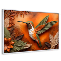 Cuadros Decorativos Canvas Revolution | Colibri Sublime | Rectangular | Portada | Marco Blanco
