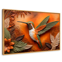 Cuadros Decorativos Canvas Revolution | Colibri Sublime | Rectangular | Portada | Marco Madera
