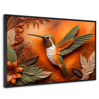 Cuadros Decorativos Canvas Revolution | Colibri Sublime | Rectangular | Portada | Marco Negro