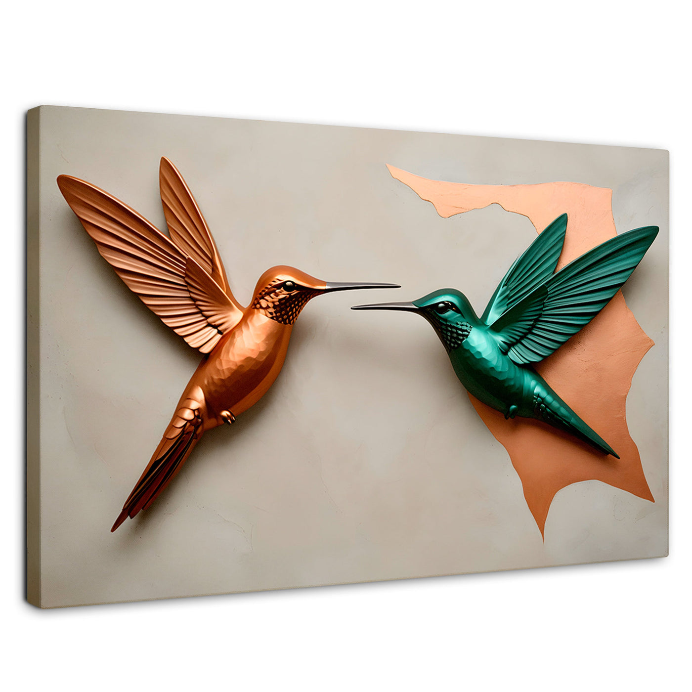 Cuadros Decorativos Canvas Revolution | Colibri Verde Cobre | Rectangular | Portada | Marco SinMarco