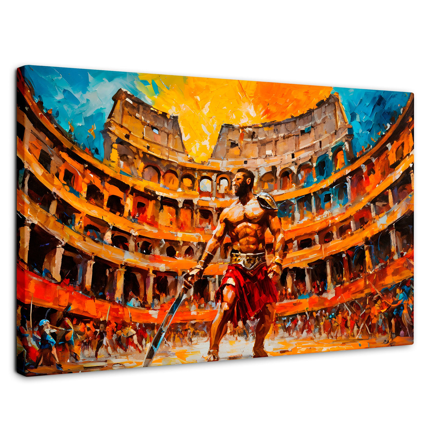 Cuadros Decorativos Canvas Revolution | Combate Gladiador | Rectangular | Portada