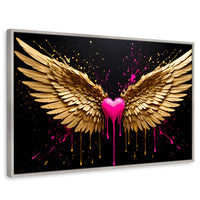 Cuadros Decorativos Canvas Revolution | Corazon Divino | Rectangular | Portada | Marco Plateado