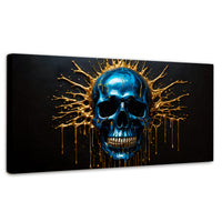 Cuadros Decorativos Canvas Revolution | Craneo Azul Zafiro | Panoramico | Portada | Marco SinMarco