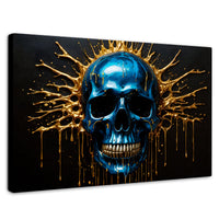 Cuadros Decorativos Canvas Revolution | Craneo Azul Zafiro | Rectangular | Portada | Marco SinMarco